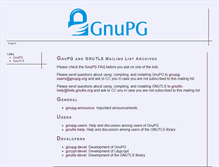 Tablet Screenshot of lists.gnupg.org